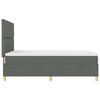 vidaXL Boxspringbett mit Matratze Dunkelgrau 140 x 200 cm Stoff