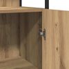 vidaXL Badezimmerm&ouml;bel-Set mit Regal mit T&uuml;r 3 pcs Braun Holzwerkstoff