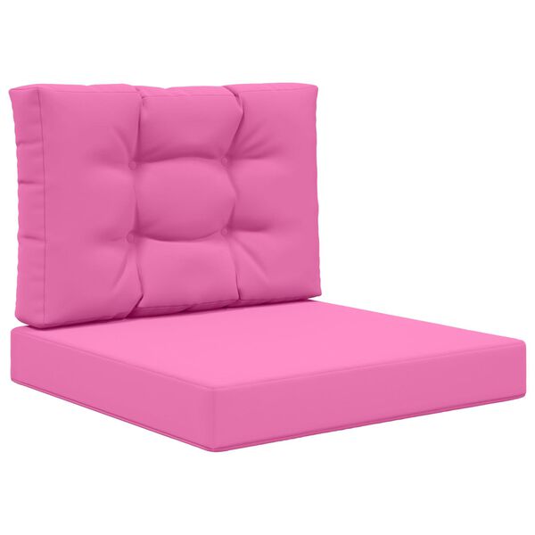 vidaXL Sofakissen f&uuml;r drau&szlig;en 2 pcs Rosa Polyester