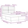vidaXL Boxspringbett mit Matratze Taupe 160 x 200 cm Stoff