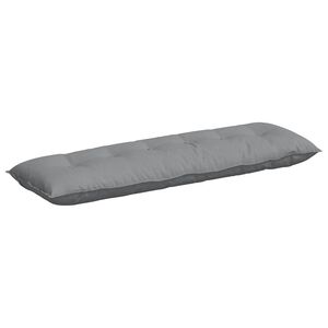vidaXL R&uuml;ckenkissen Hellgrau 160 x 19 x 50 cm Stoff
