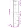 vidaXL Highboard Schwarz 45x42,5x185 cm Holzwerkstoff