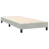 vidaXL Boxspringbett mit Matratze Hellgrau 100x220 cm Samt