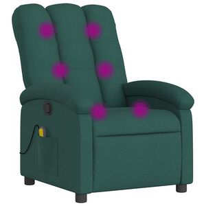 vidaXL Massagesessel Dunkelgr&uuml;n Stoff