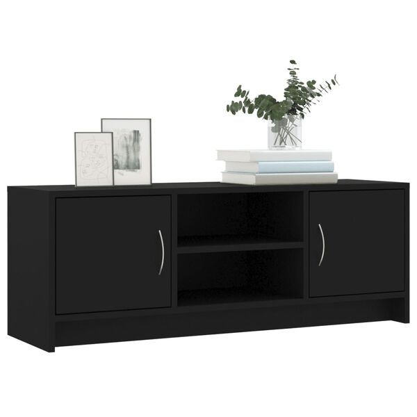 vidaXL TV-Schrank Schwarz 102x30x37,5 cm Holzwerkstoff