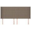 vidaXL Kopfteil mit Ohren Taupe 163x16x118/128 cm Stoff