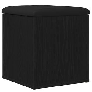 vidaXL Sitzbank mit Stauraum Schwarz Eichen-Optik 42 x 42 x 45 cm