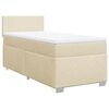 vidaXL Boxspringbett mit Matratze Creme 80x200 cm Stoff