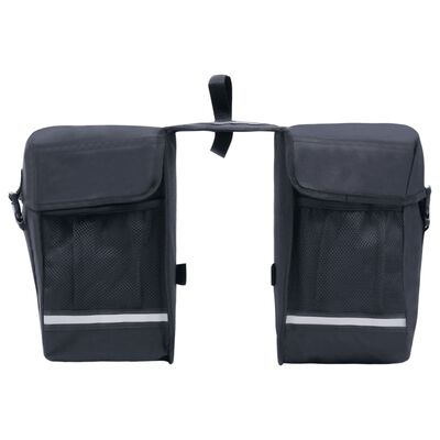 vidaXL Doppel-Fahrradtasche für Gepäckträger Wasserdicht 35 L Schwarz