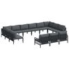 vidaXL Gartensofa-set 13 stk. Schwarz Stahl
