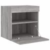 vidaXL TV-Wandschrank mit LED-Leuchten Grau Sonoma 40x30x40 cm