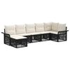 vidaXL Gartensofa-set 7 pcs Schwarz Poly-Rattan
