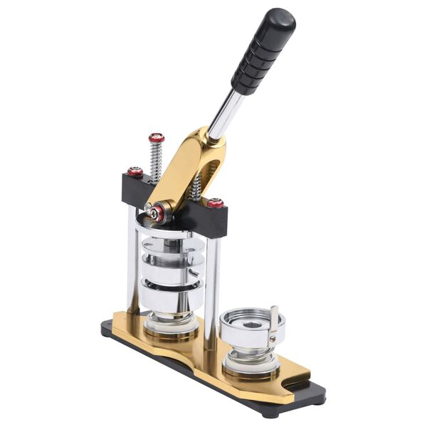 vidaXL Buttonmaschine mit 500 Button-Teilen 44 mm Drehstanze