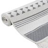 vidaXL Teppich Grau und Wei&szlig; 80x150 cm Baumwolle