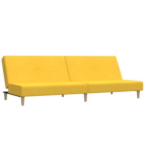 vidaXL Schlafsofa 2-Sitzer Gelb Stoff