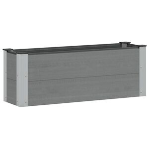 vidaXL Hochbeet Grau 100 x 30 36 cm WPC und Aluminium