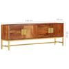 vidaXL TV-Schrank 140×30×50 cm Massivholz Akazie