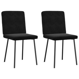 vidaXL Esszimmerst&uuml;hle 2 Stk. Schwarz Samt
