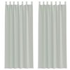 vidaXL Voile Vorh&auml;nge mit Schlaufen 2 Stk. Hellgrau 140x260 cm