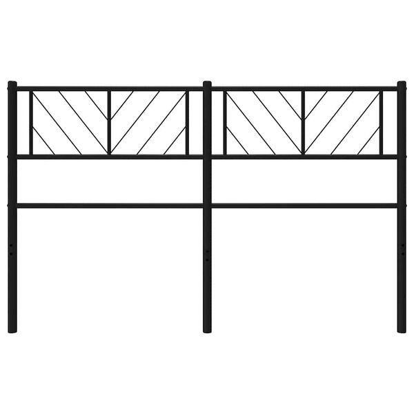 vidaXL Ersatz-Kopfteil Metall Schwarz 150 cm