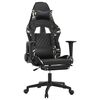 vidaXL Gaming-Stuhl mit Fu&szlig;st&uuml;tze Schwarz und Tarnfarben Kunstleder