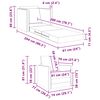 vidaXL Schlafsofa 60cm Blau Stoff