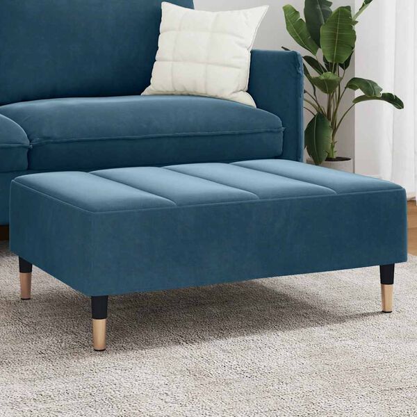 vidaXL Fu&szlig;hocker Blau 77x55x31 cm Samt