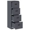 vidaXL Aktenschrank Anthrazit 45,5 x 42 x 139 cm Kaltgewalzter Stahl
