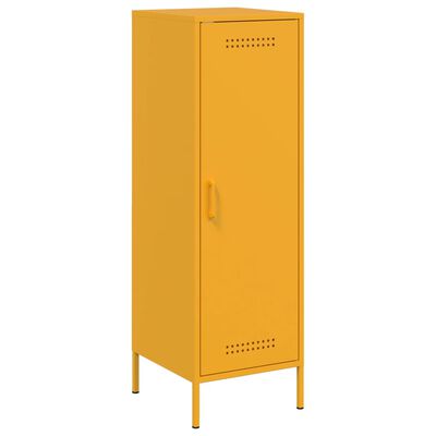 vidaXL Highboard Senfgelb 36x39x113 cm Stahl