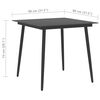 vidaXL 3-tlg. Garten-Essgruppe PVC Rattan Schwarz