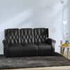 vidaXL 3-Sitzer Massagesessel Schwarz Gl&auml;nzend Kunstleder