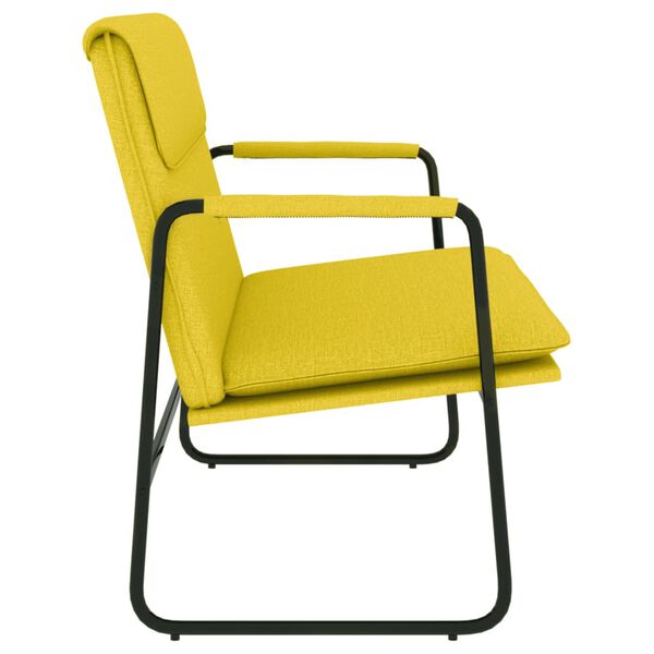 vidaXL Sitzbank Hellgelb 100x64x80 cm Stoff