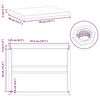 vidaXL Wandregale 2 Stk. 50x40x3 cm Schwarz Edelstahl