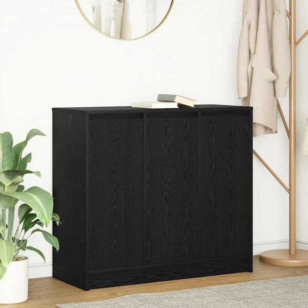 vidaXL Sideboard Schwarz Eichen-Optik 85x34x76 cm Holzwerkstoff