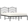 vidaXL Bettgestell mit Kopfteil Metall Schwarz 140x200 cm