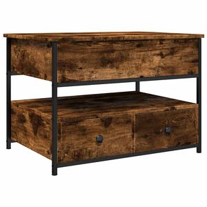 vidaXL Couchtisch R&auml;uchereiche 70x50x50 cm Holzwerkstoff und Metall