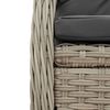 vidaXL 5-tlg. Garten-Essgruppe mit Kissen Hellgrau Poly Rattan