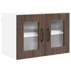 vidaXL Wandglas-Schrank PORTO Braun Eichen-Optik 60 x 31 x 40 cm