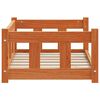 vidaXL Hundebett Wachsbraun 65,5 x 50 x 28 cm Massives Kiefernholz