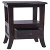 vidaXL Nachttisch Hellschwarz 40x40x45 cm Massivholz Mahagoni