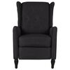 vidaXL Relaxsessel Verstellbar Schwarz Stoff