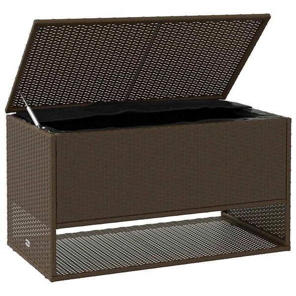 vidaXL Outdoor-Kissenbox Braun 100x55x55,5 cm Poly Rattan