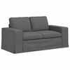 vidaXL Sofa 120cm 2 pcs Dunkelgrau Metall