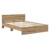 vidaXL Bettrahmen Artisan-Eiche 135 x 190 cm Holzwerkstoff