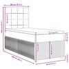 vidaXL Boxspringbett mit Matratze Dunkelgrau 80x200 cm Stoff