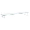 vidaXL Monitorst&auml;nder Wei&szlig; 80x20x8 cm Hartglas und Metall