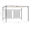vidaXL Pavillon mit Ausziehbarem Dach 3x4x2,3 m Cremewei&szlig; 180 g/m&sup2;