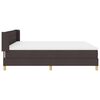 vidaXL Boxspringbett mit Matratze Dunkelbraun 200 x 180 cm Polyester