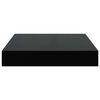 vidaXL Schweberegal Hochglanz-Schwarz 23x23,5x3,8 cm MDF