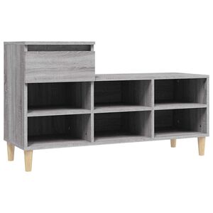 vidaXL Schuhregal Grau Sonoma 102x36x60 cm Holzwerkstoff